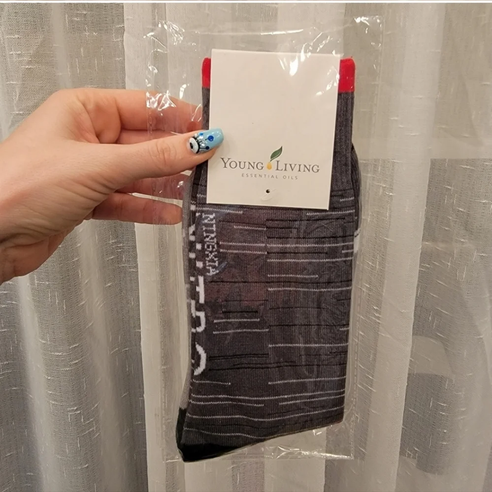 Young Living Ningxia Socks Grey NWT